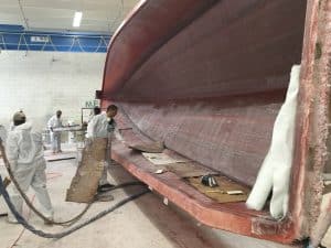 FRP Sandwich Core Hull Production